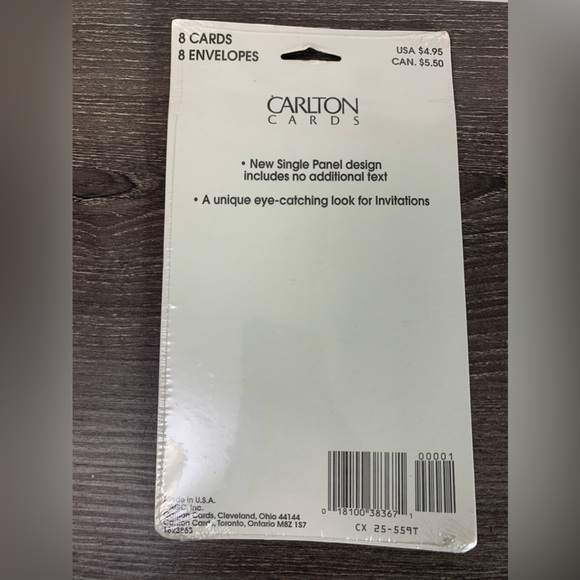 Christmas Party Cards 8pk Carlton Holiday Single Pannel Invitations Lot Of 2 USA - Picture 2 of 4